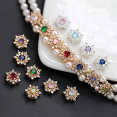 #E7 E8 E9 E10 E11 E12 E13 E14 E15 Zircon 11.5mm Snowflake Charms For DIY Jewelry Accessories